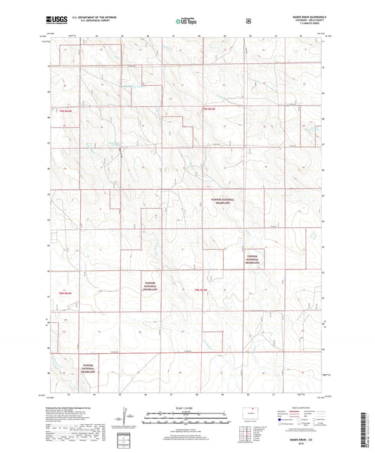 Baker Draw Colorado US Topo Map Image