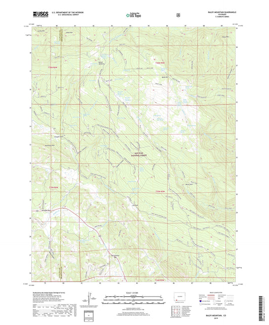 Baldy Mountain Colorado US Topo Map Image