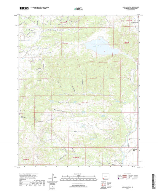 Basin Mountain Colorado US Topo Map Image