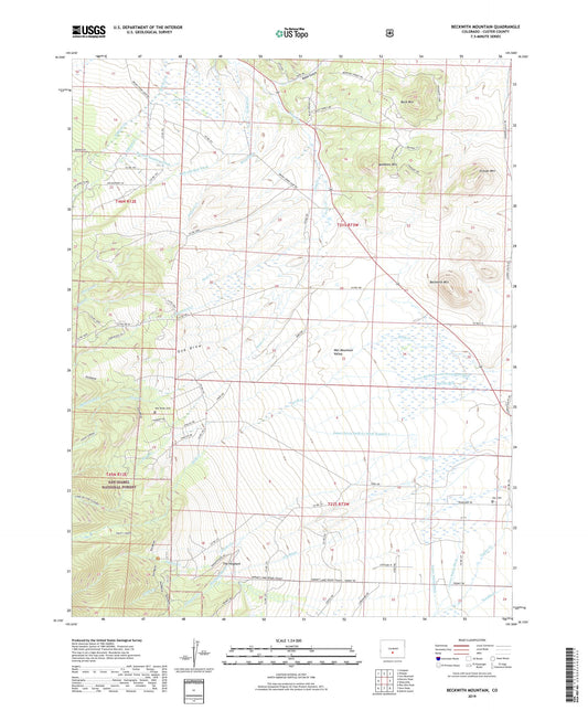 Beckwith Mountain Colorado US Topo Map Image