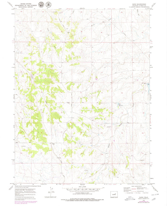 Classic USGS Bijou Colorado 7.5'x7.5' Topo Map Image