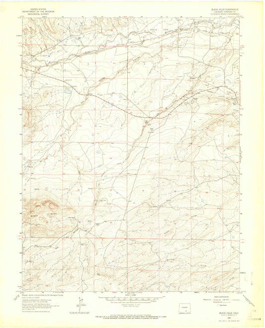 Classic USGS Black Hills Colorado 7.5'x7.5' Topo Map Image