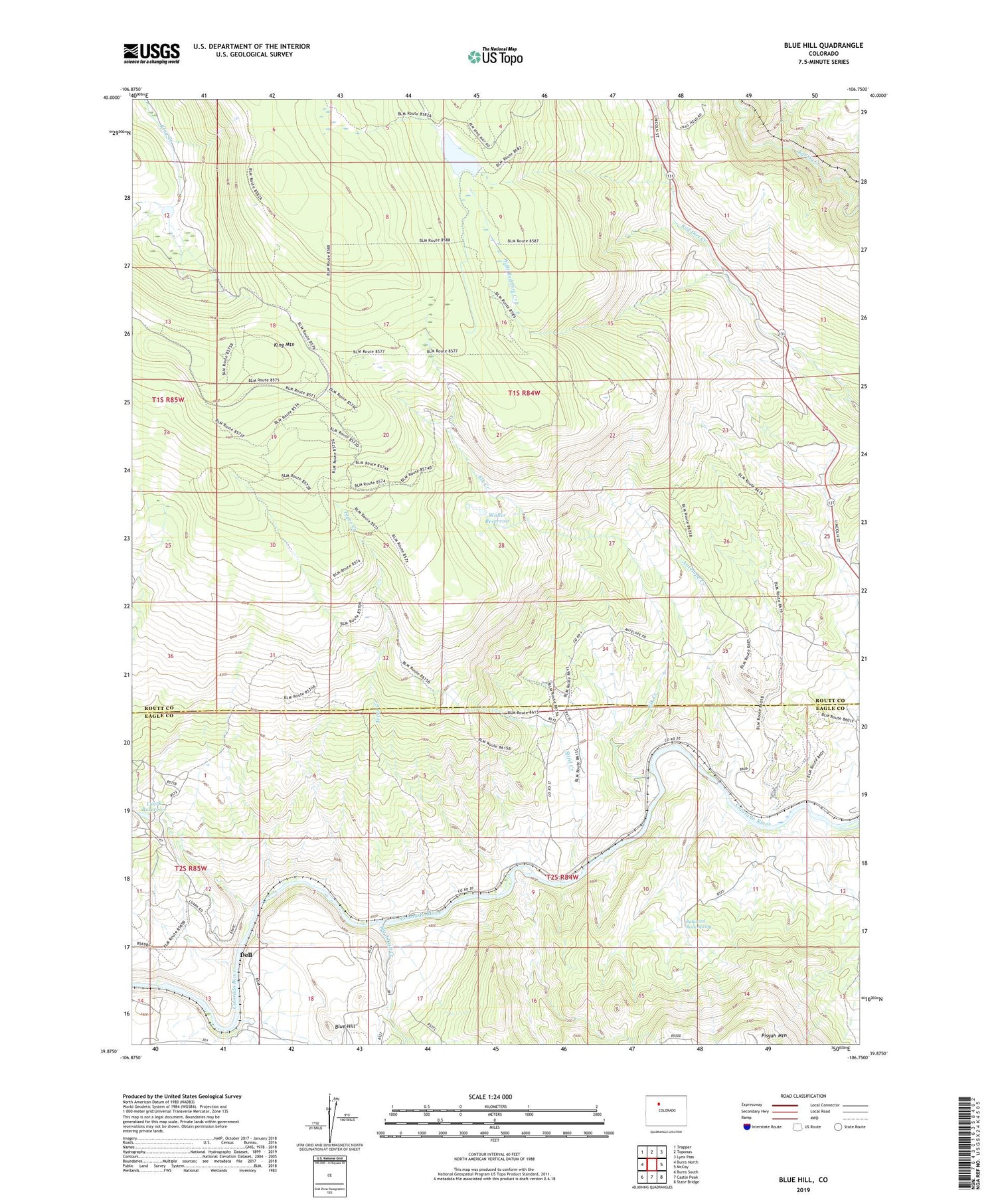 Blue Hill Colorado US Topo Map Image