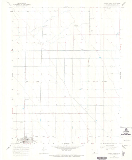 Classic USGS Center North Colorado 7.5'x7.5' Topo Map Image