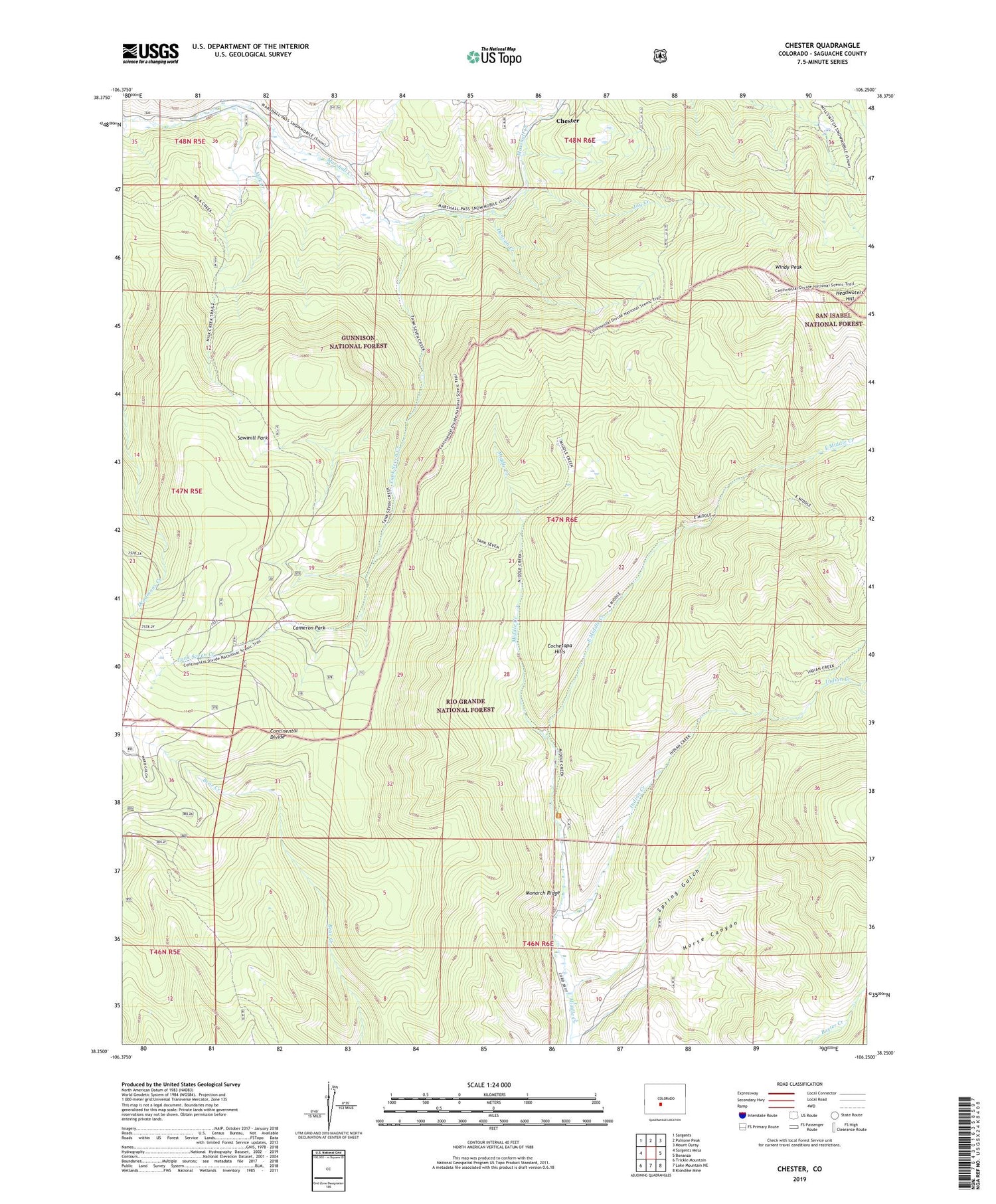 Chester Colorado US Topo Map Image