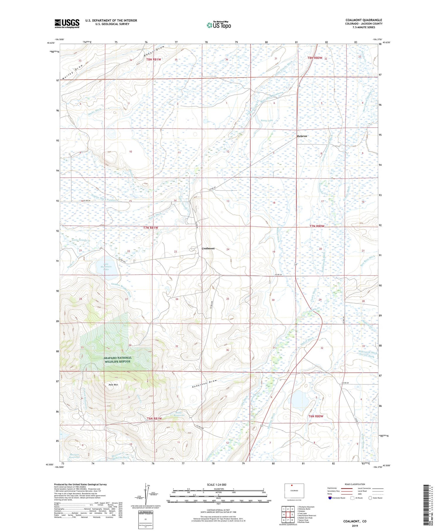Coalmont Colorado US Topo Map Image
