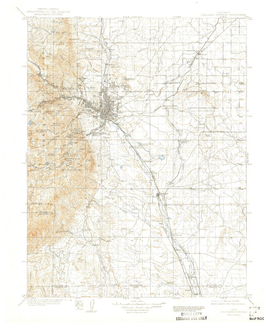 Historic 1909 Colorado Springs Colorado 30'x30' Topo Map Image