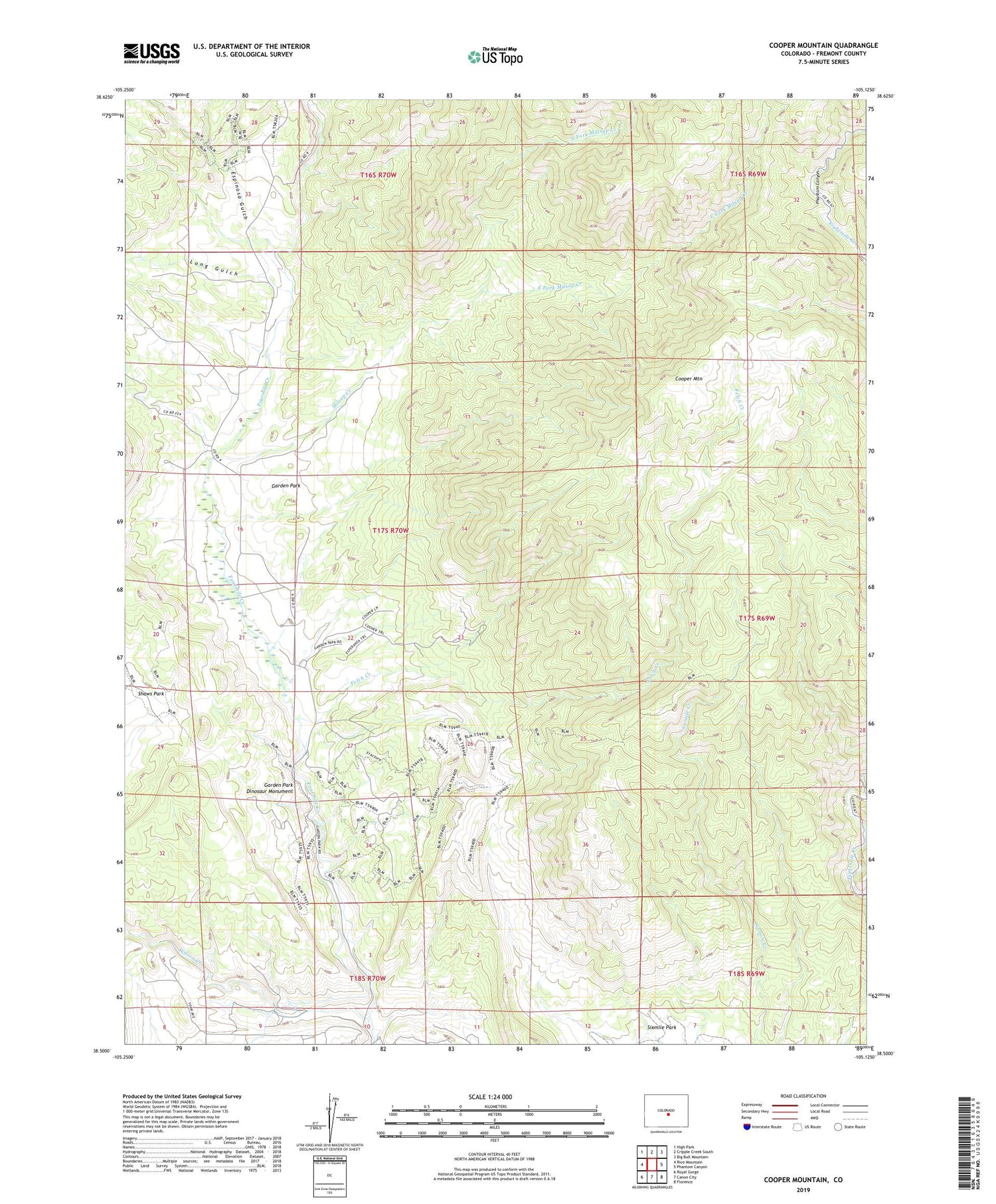 Cooper Mountain Colorado US Topo Map Image