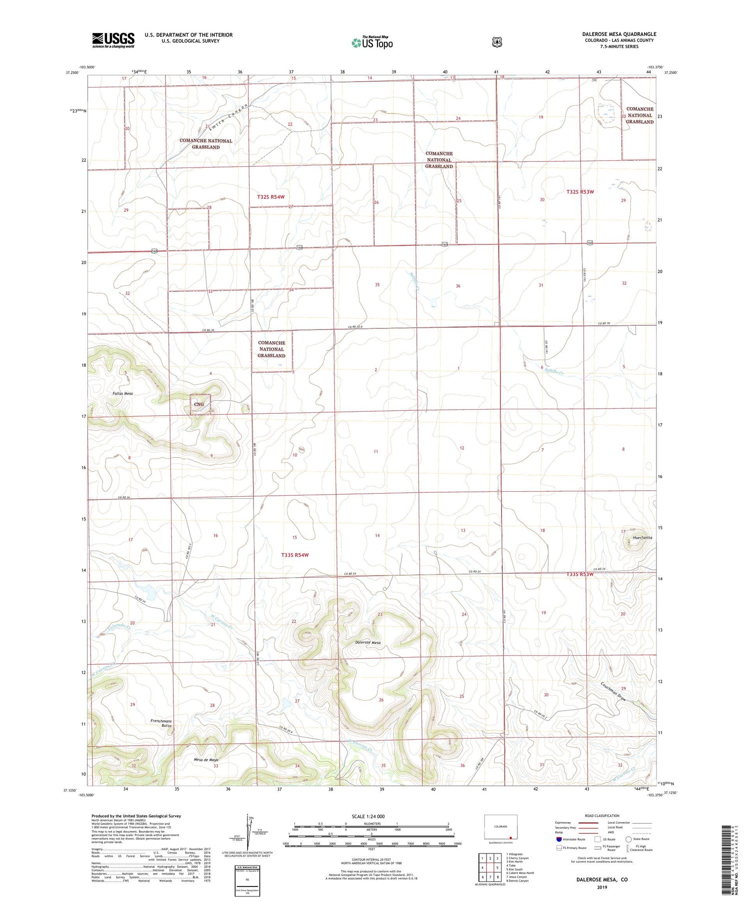 Dalerose Mesa Colorado US Topo Map Image