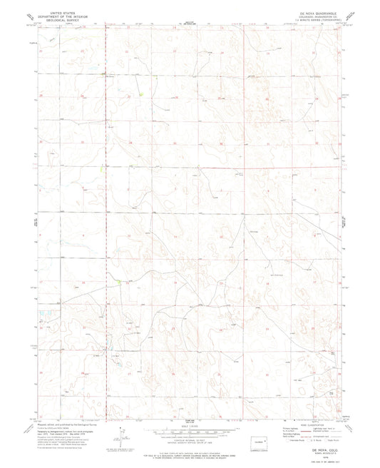 Classic USGS De Nova Colorado 7.5'x7.5' Topo Map Image