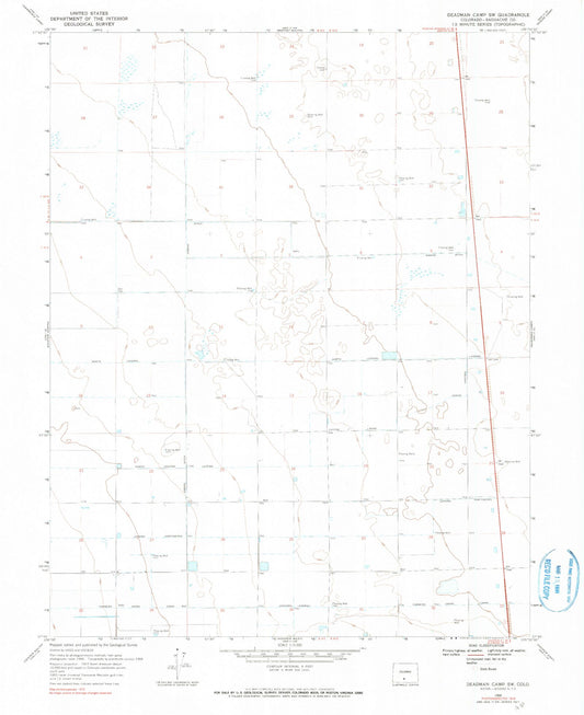 Classic USGS Deadman Camp SW Colorado 7.5'x7.5' Topo Map Image