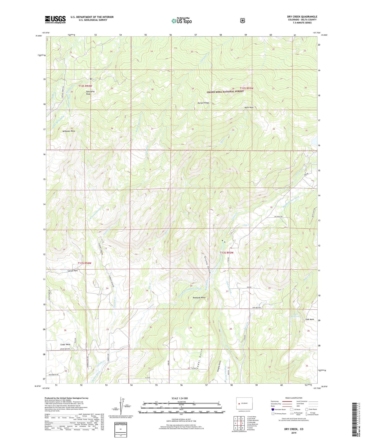 Dry Creek Colorado US Topo Map Image