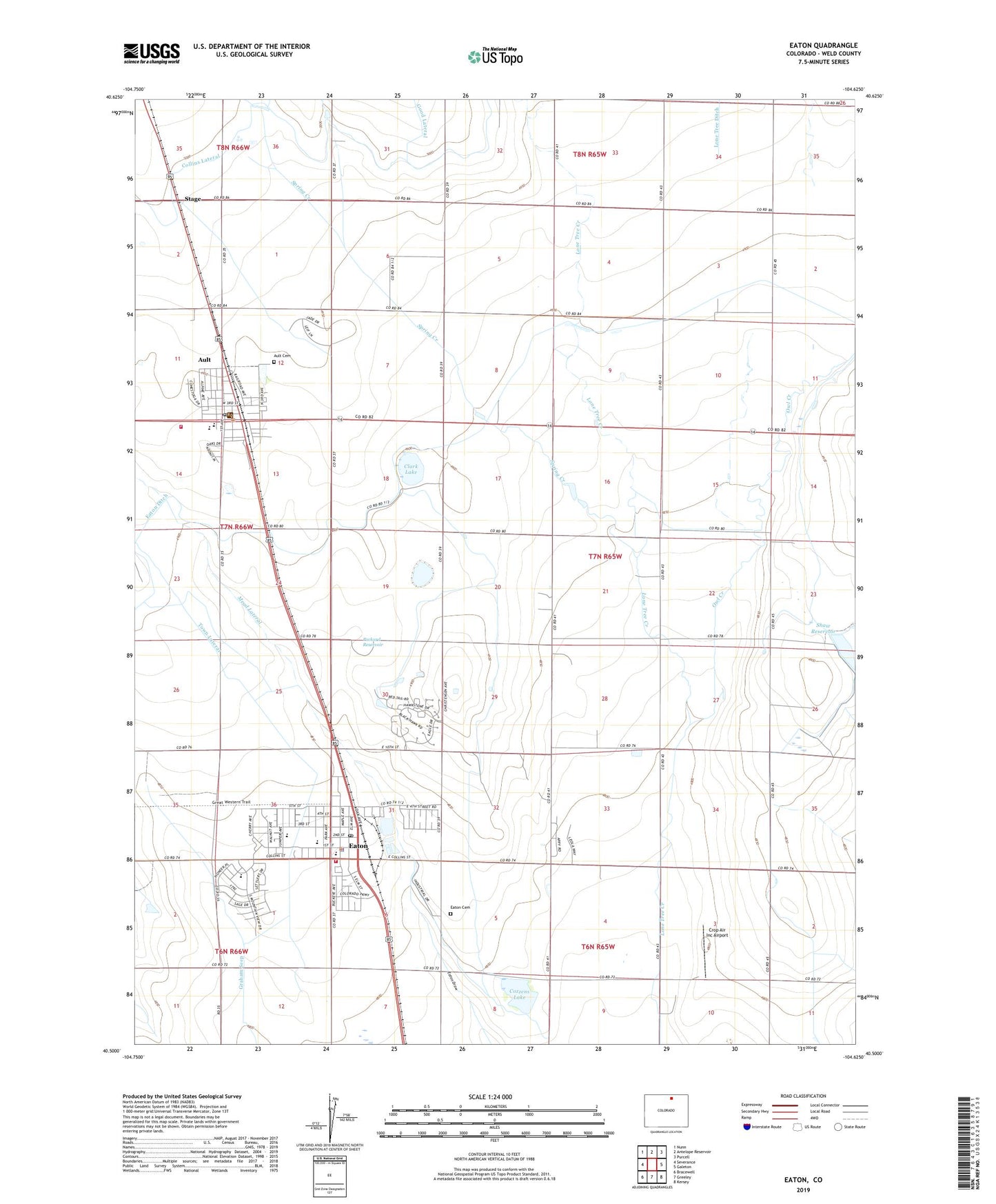 Eaton Colorado US Topo Map Image