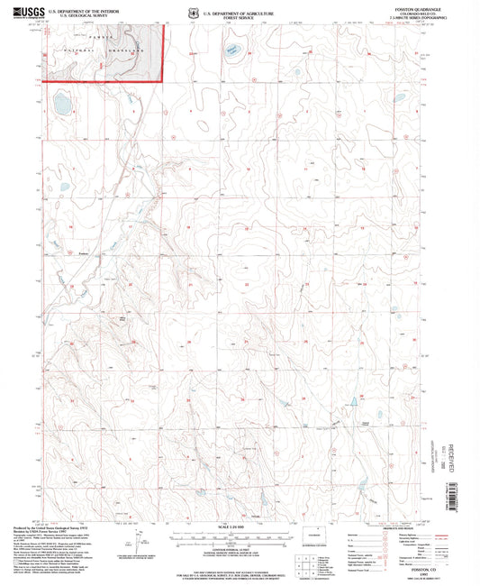 Classic USGS Fosston Colorado 7.5'x7.5' Topo Map Image