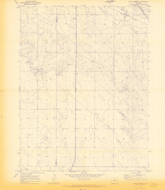 Classic USGS Lake Colorado 7.5'x7.5' Topo Map Image