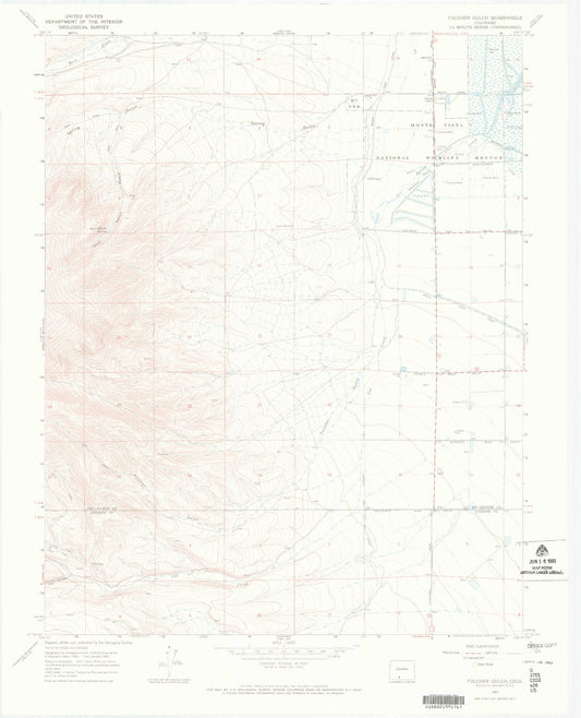 Classic USGS Fulcher Gulch Colorado 7.5'x7.5' Topo Map Image