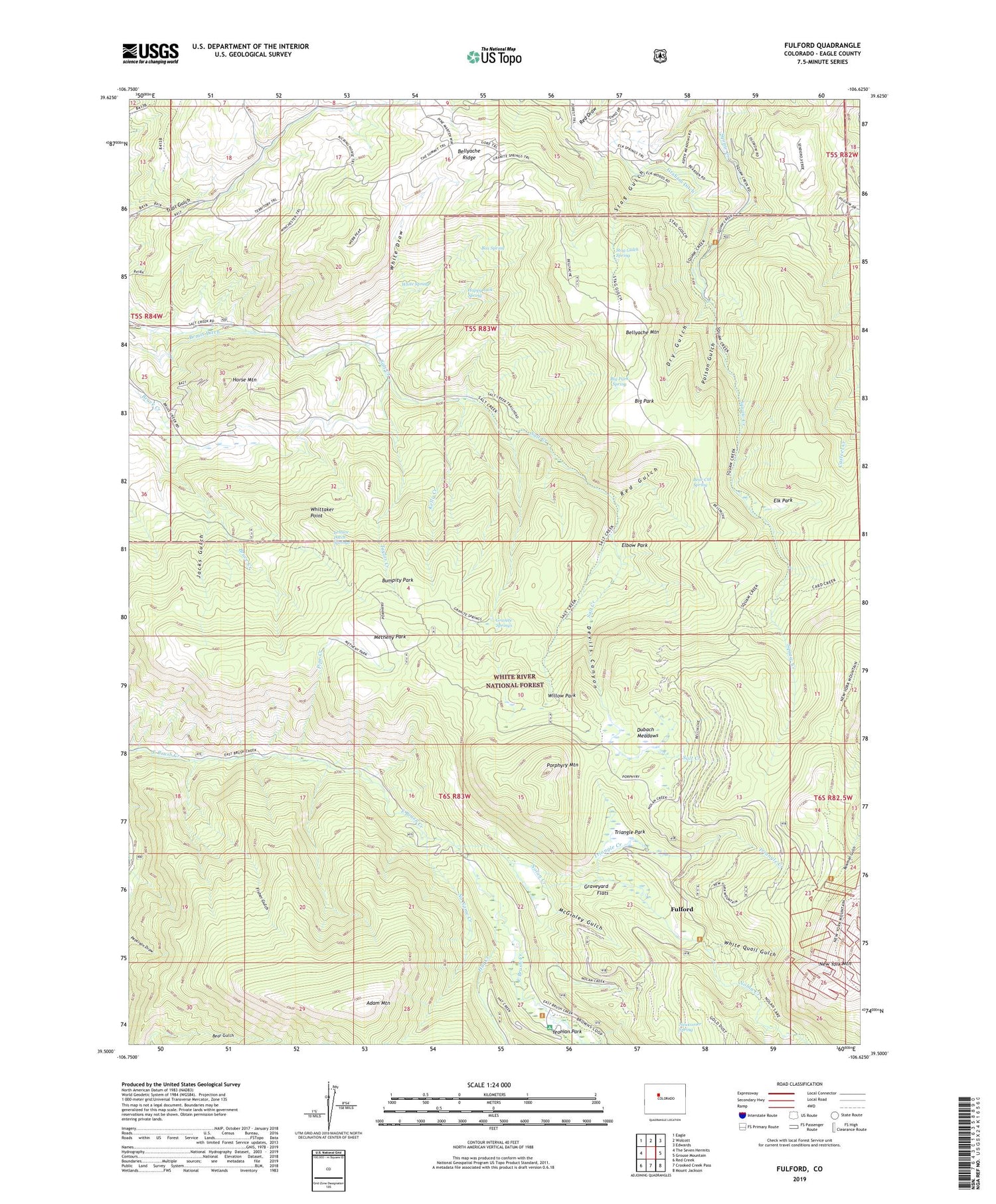 Fulford Colorado US Topo Map Image