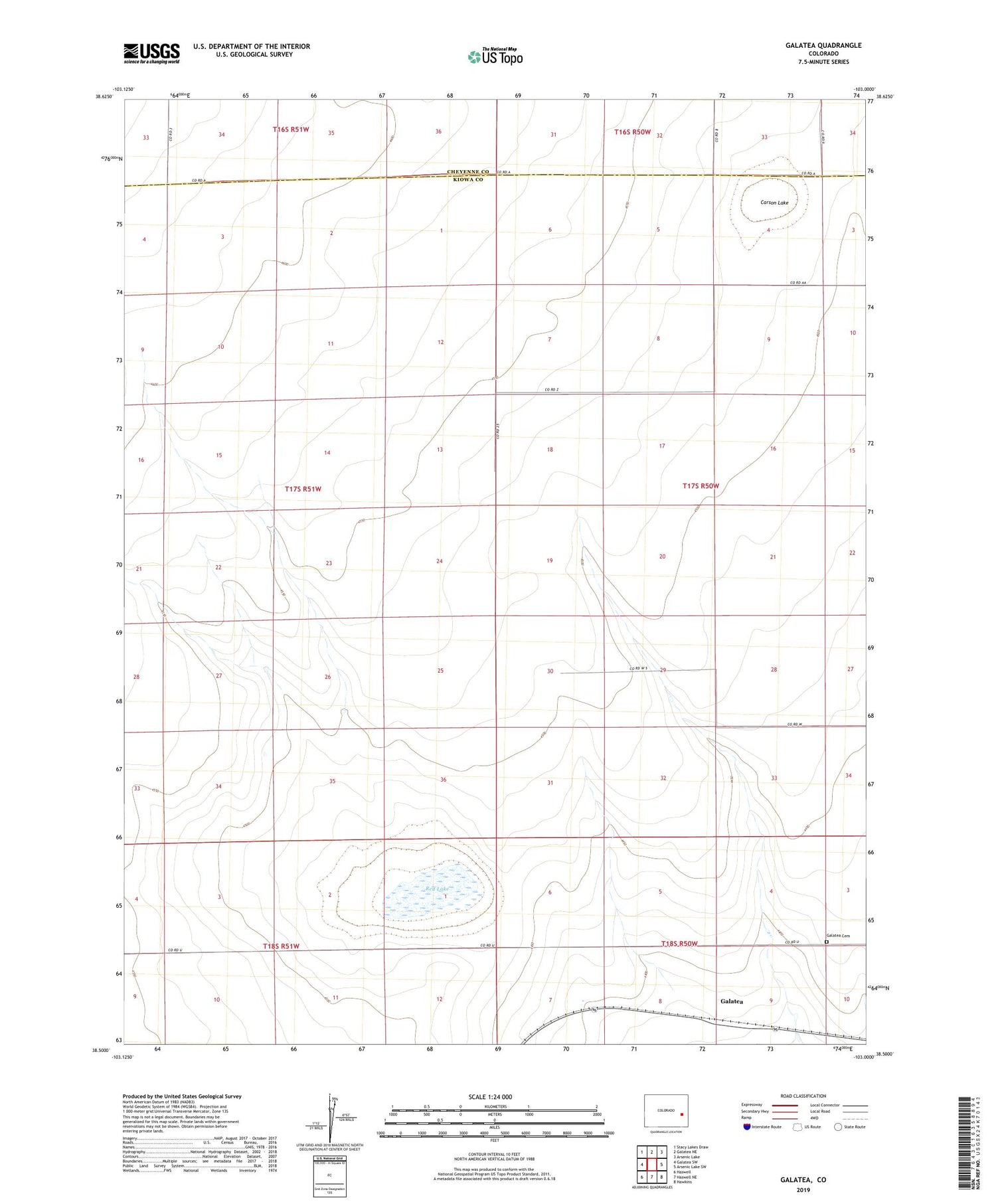 Galatea Colorado US Topo Map Image