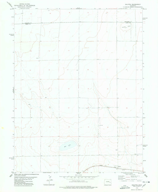 Classic USGS Galatea Colorado 7.5'x7.5' Topo Map Image