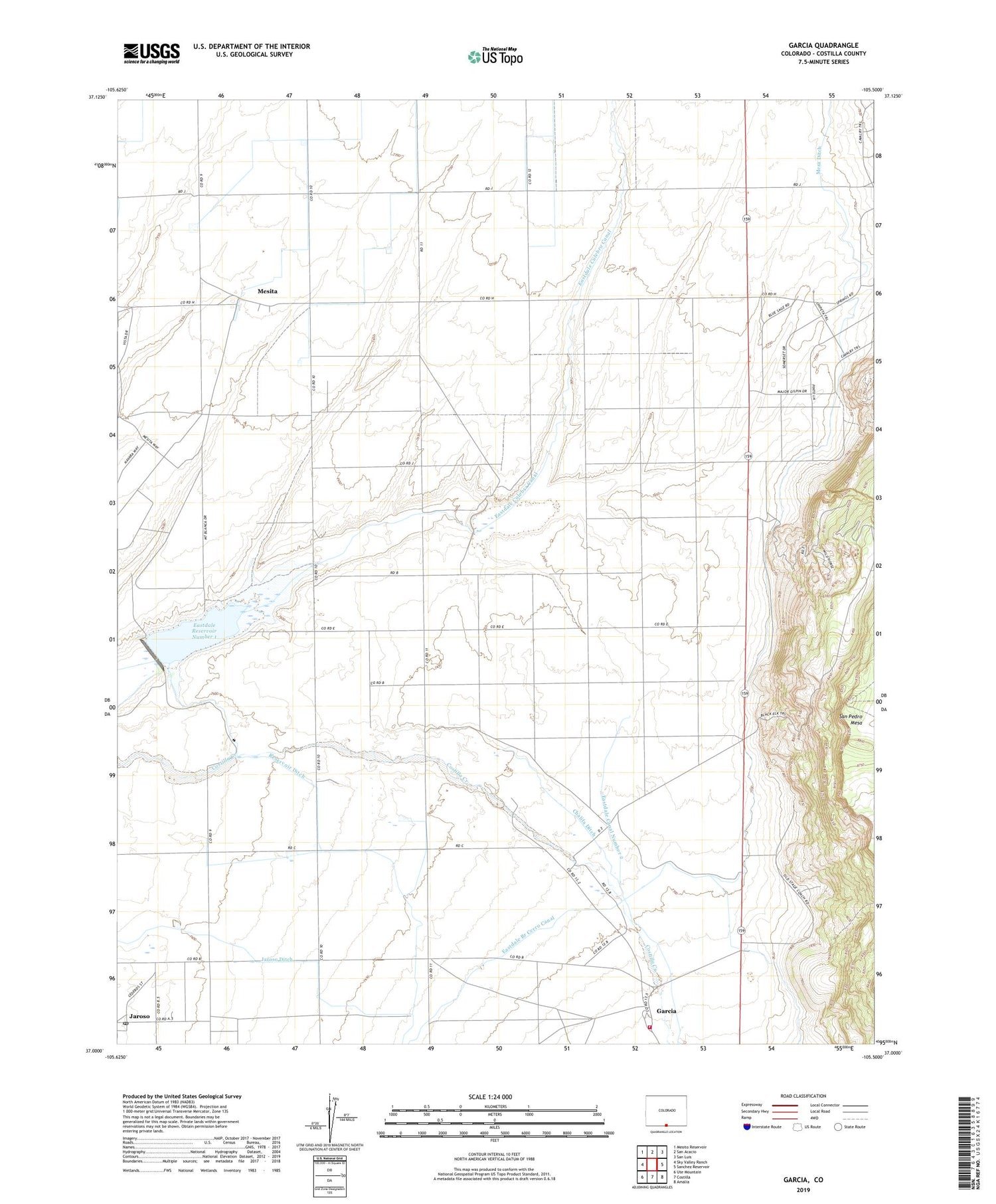 Garcia Colorado US Topo Map Image