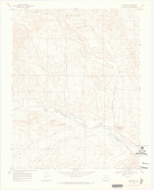 Classic USGS Gardner Colorado 7.5'x7.5' Topo Map Image