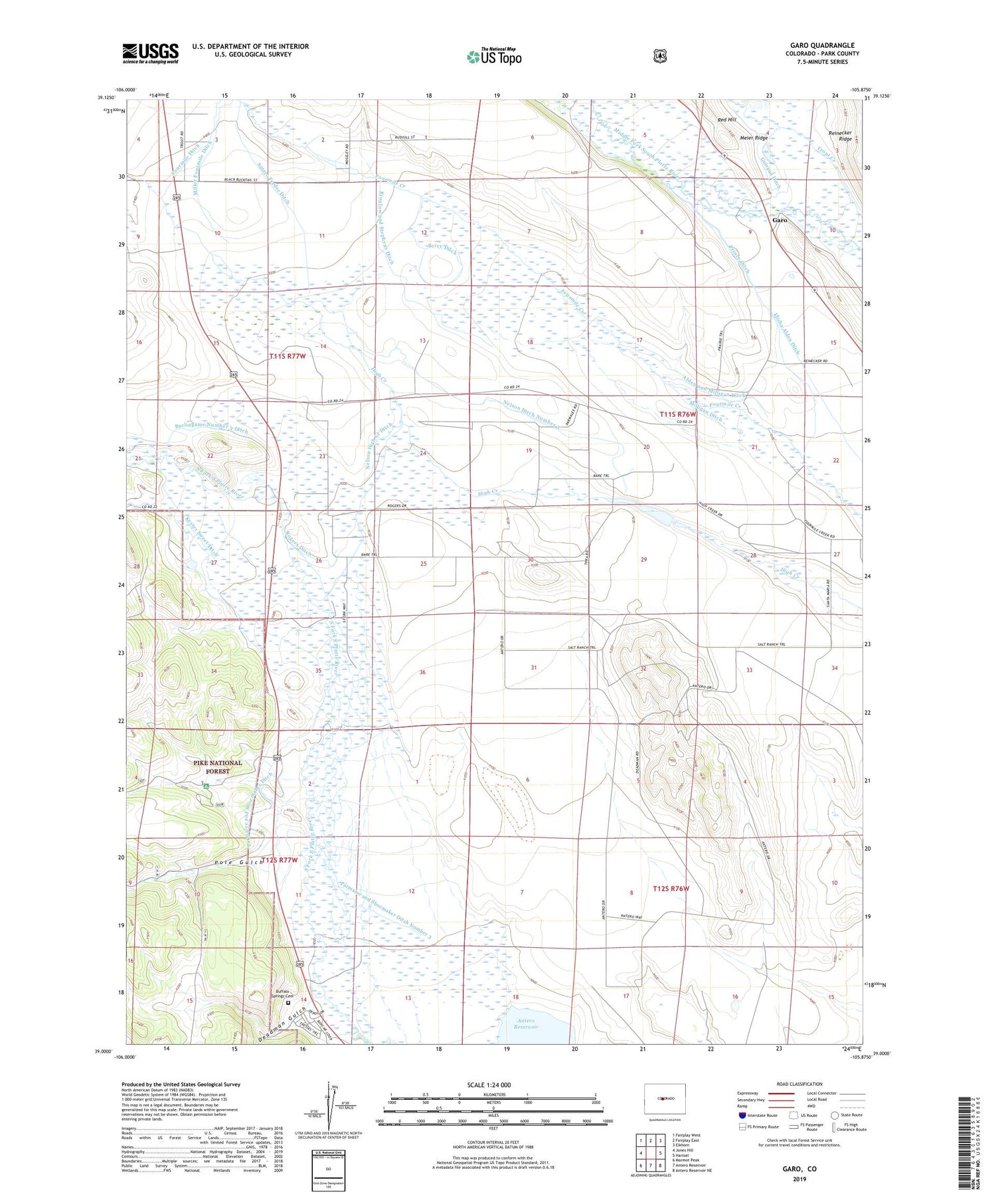 Garo Colorado US Topo Map Image
