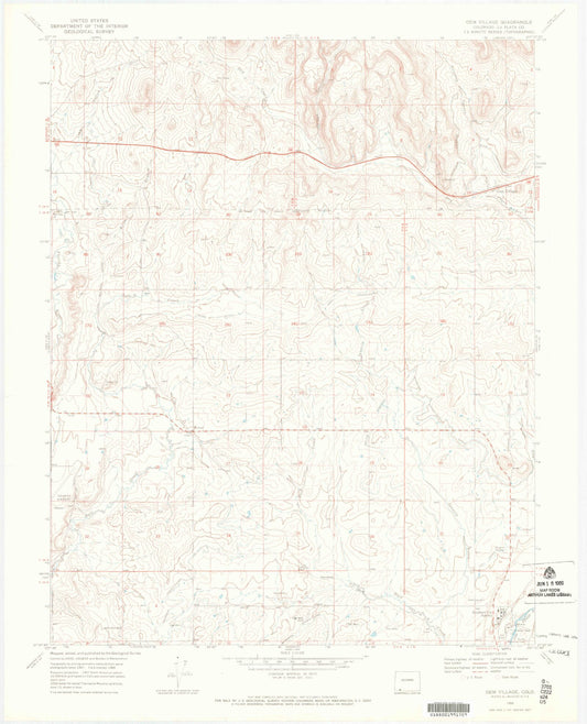 Classic USGS Gem Village Colorado 7.5'x7.5' Topo Map Image