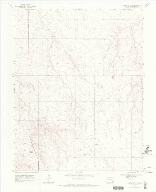 Classic USGS Gobblers Knob Colorado 7.5'x7.5' Topo Map Image