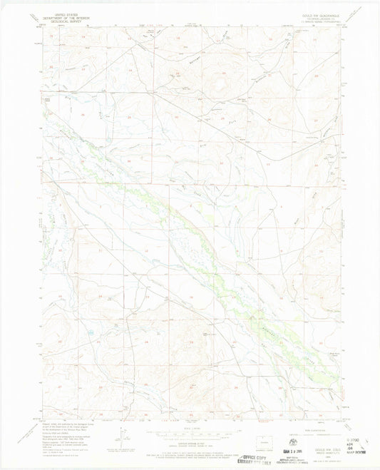 Classic USGS Gould NW Colorado 7.5'x7.5' Topo Map Image