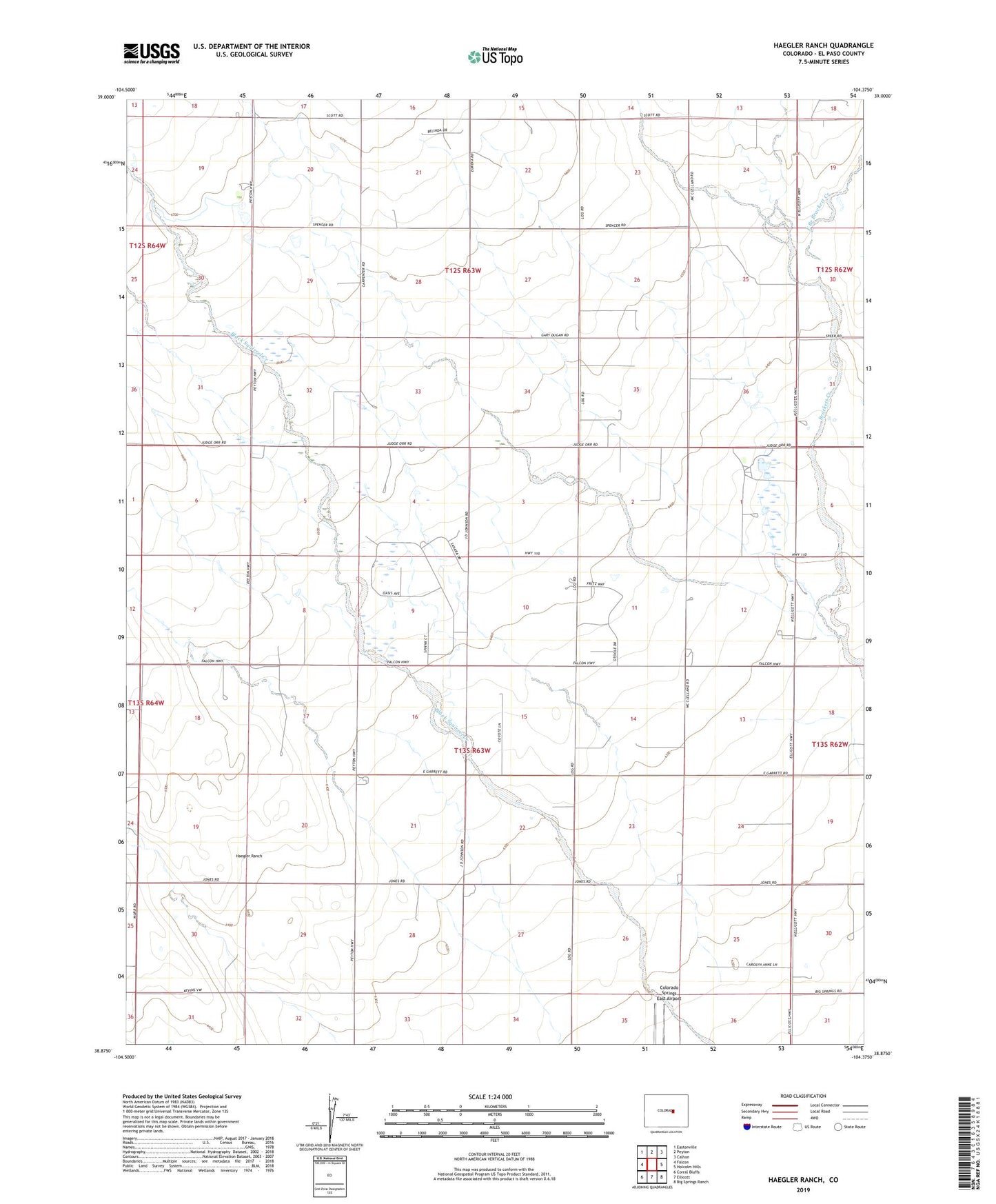 Haegler Ranch Colorado US Topo Map Image