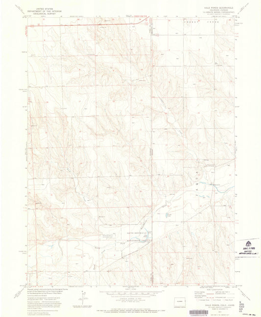 Classic USGS Hale Ponds Colorado 7.5'x7.5' Topo Map Image