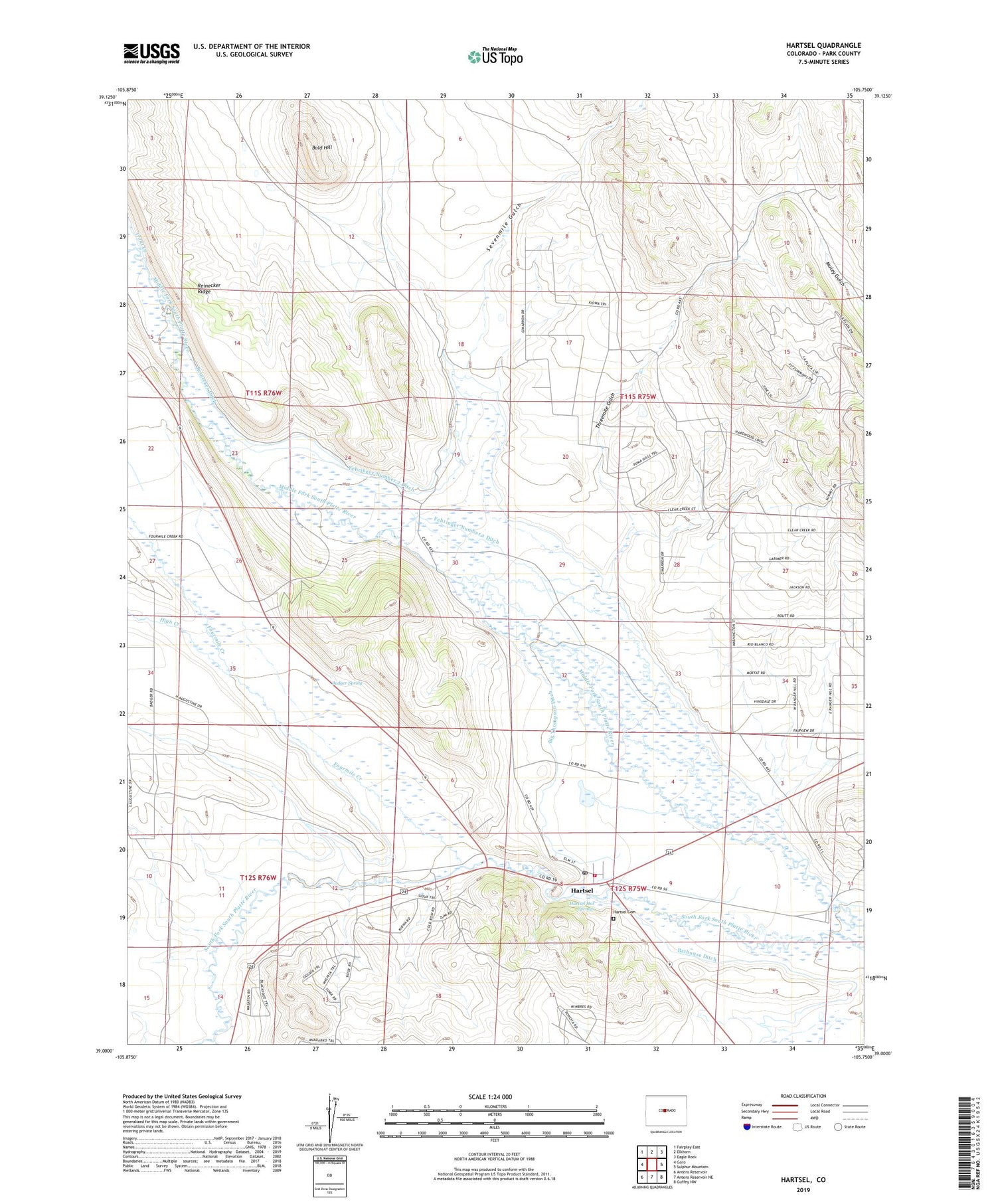 Hartsel Colorado US Topo Map Image