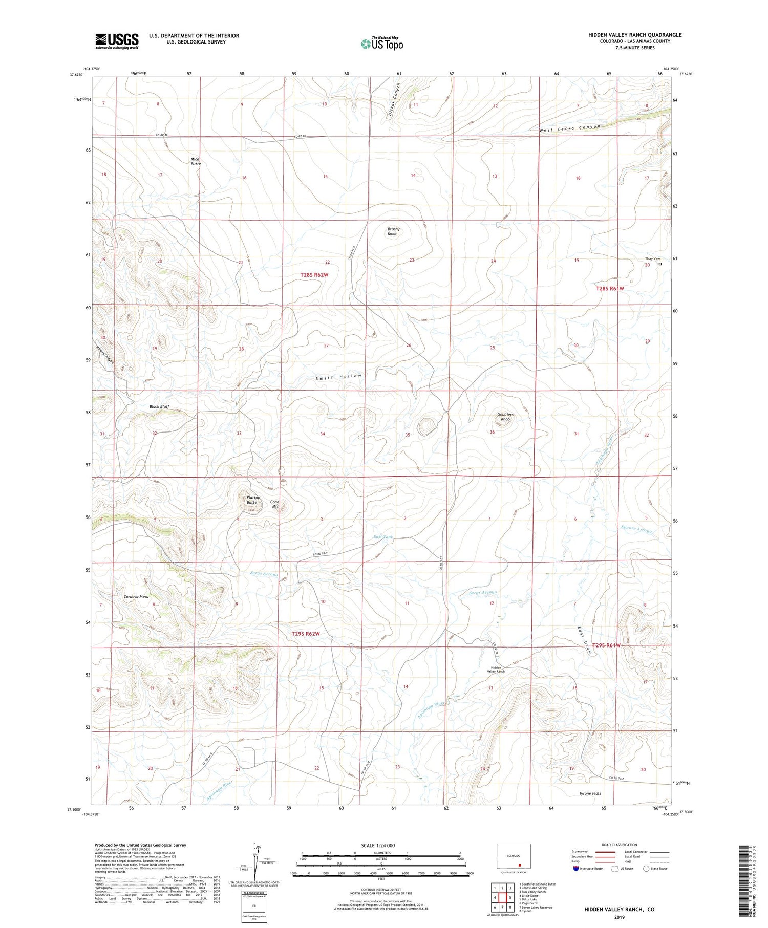 Hidden Valley Ranch Colorado US Topo Map Image