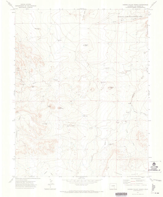 Classic USGS Hidden Valley Ranch Colorado 7.5'x7.5' Topo Map Image