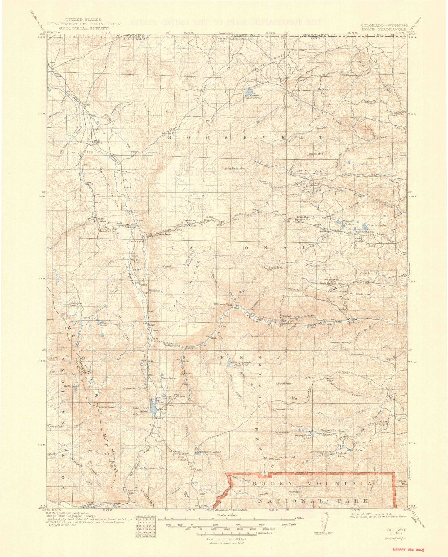 Historic 1920 Home Colorado 30'x30' Topo Map Image