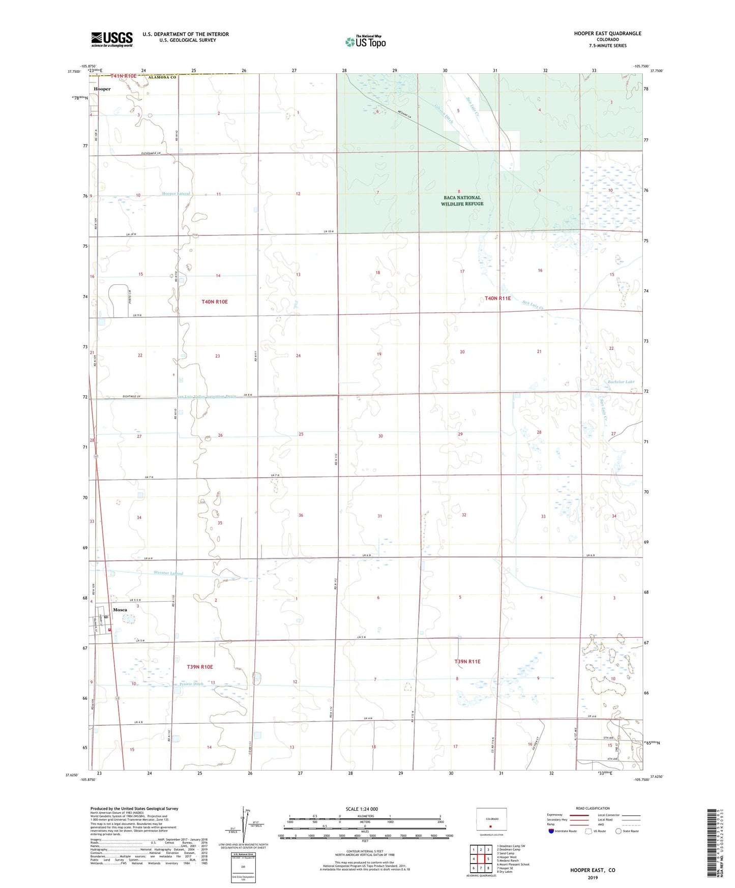 Hooper East Colorado US Topo Map Image