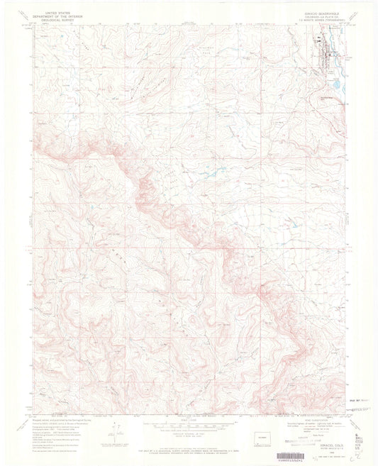 Classic USGS Ignacio Colorado 7.5'x7.5' Topo Map Image