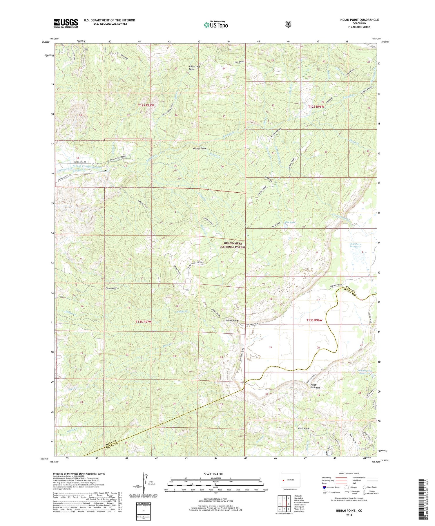 Indian Point Colorado US Topo Map Image