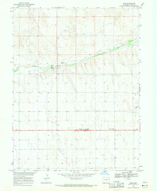 Classic USGS Joes Colorado 7.5'x7.5' Topo Map Image
