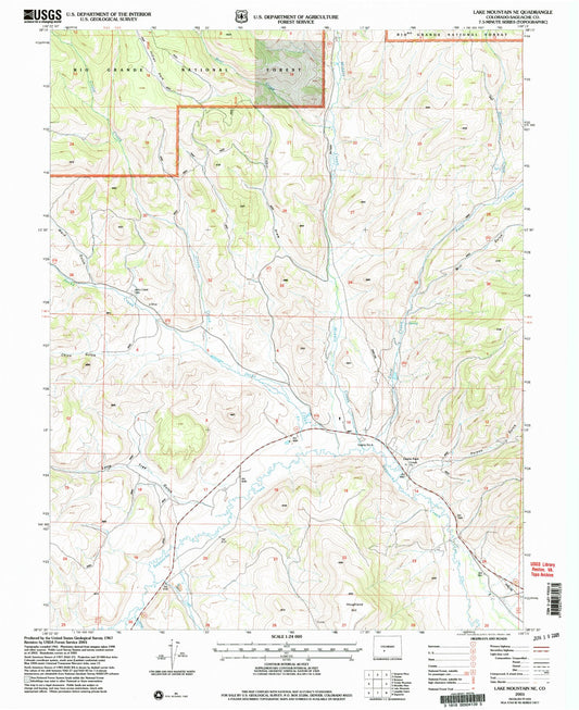 Classic USGS Lake Mountain NE Colorado 7.5'x7.5' Topo Map Image