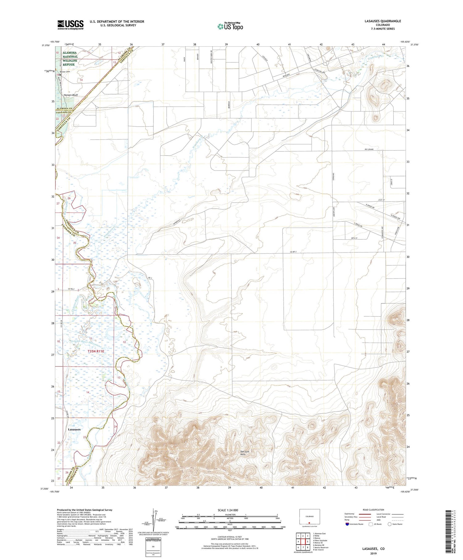 Lasauses Colorado US Topo Map Image