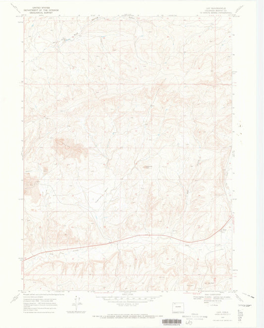 Classic USGS Lay Colorado 7.5'x7.5' Topo Map Image