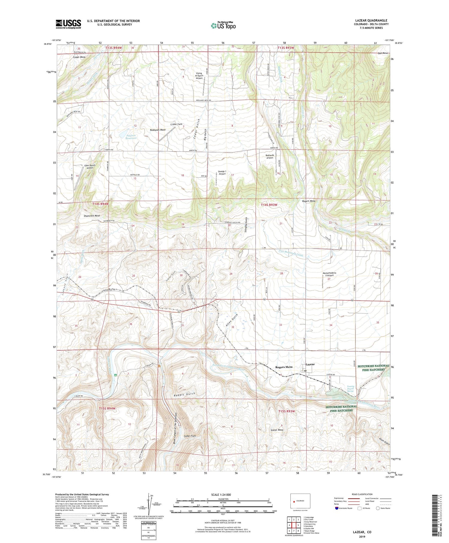 Lazear Colorado US Topo Map Image