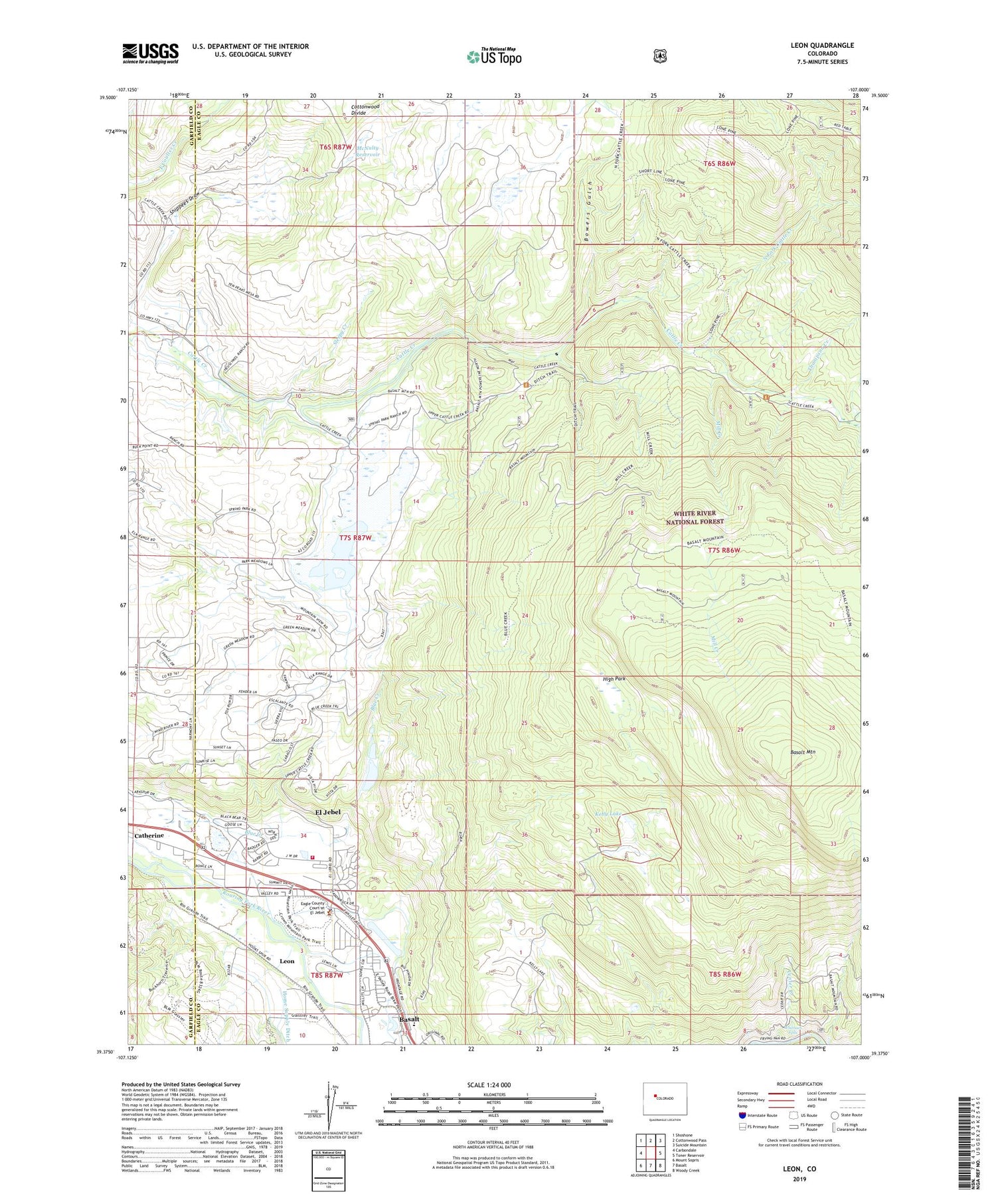 Leon Colorado US Topo Map Image
