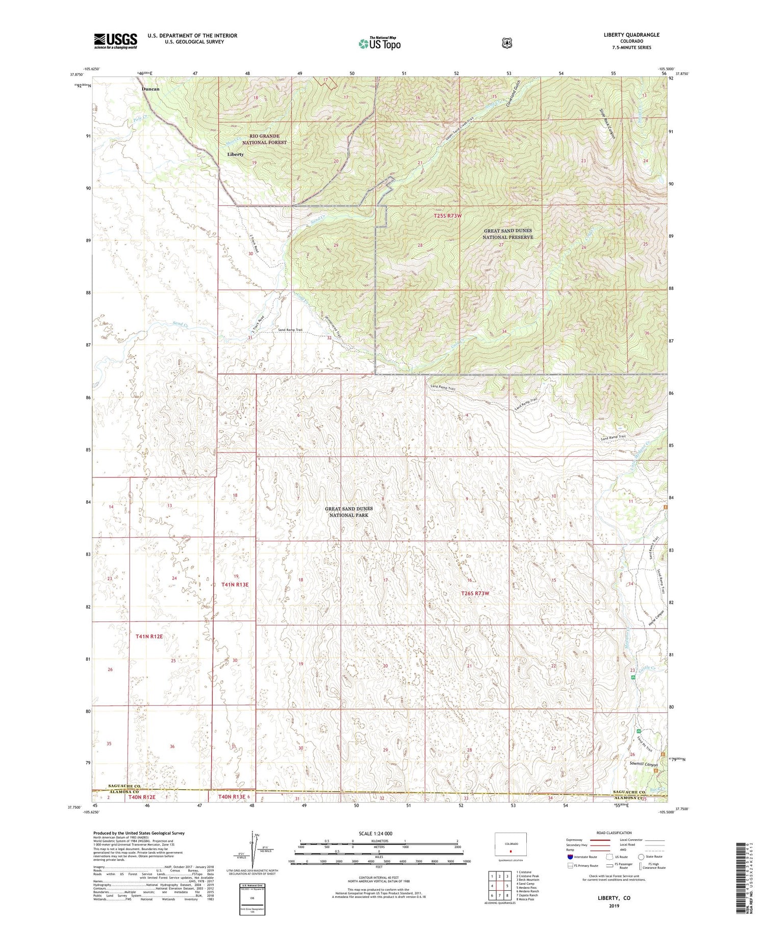 Liberty Colorado US Topo Map Image