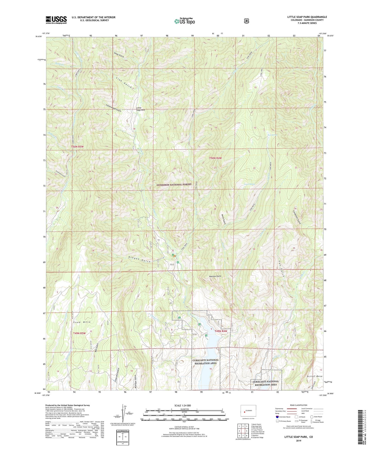 Little Soap Park Colorado US Topo Map Image