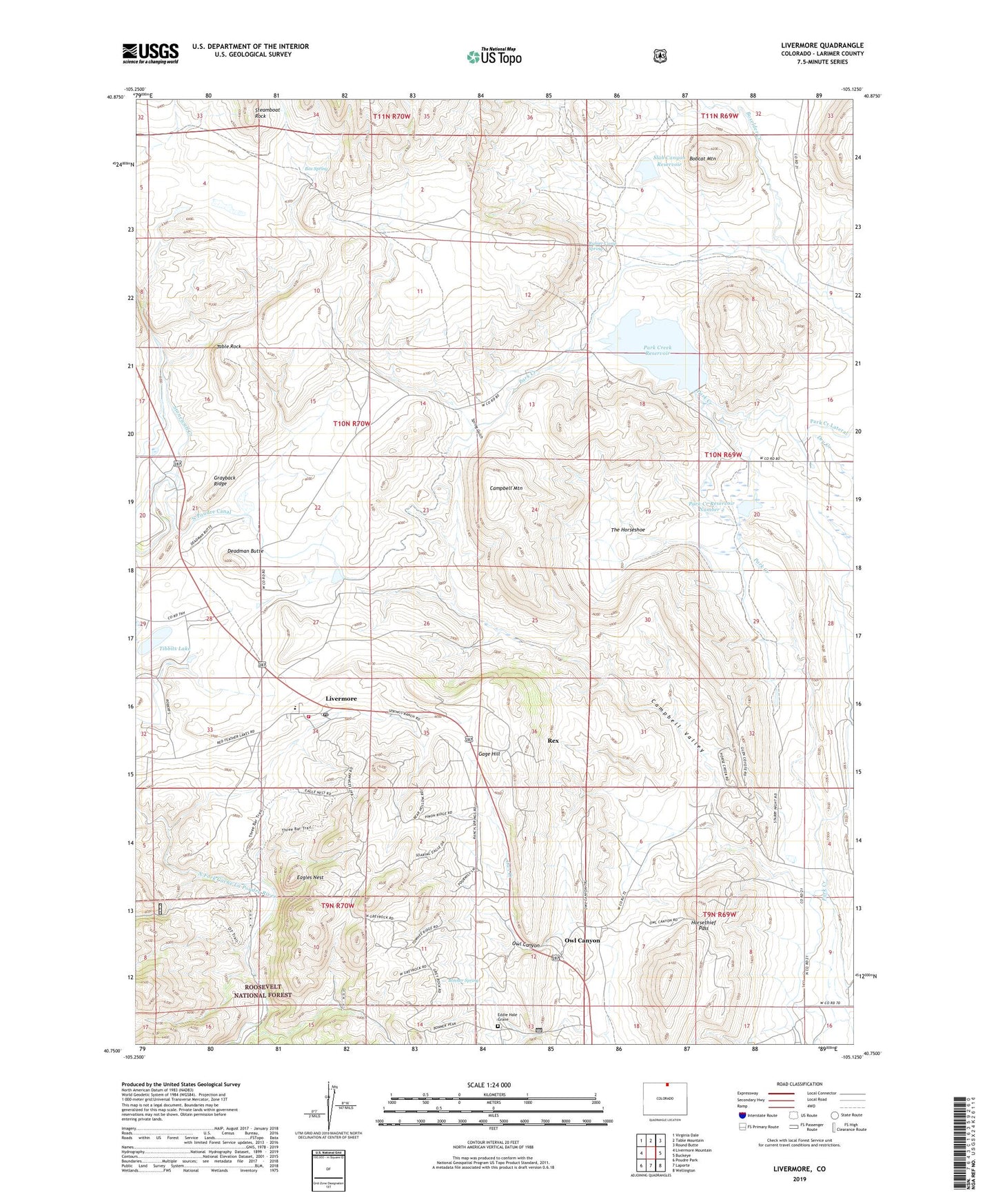 Livermore Colorado US Topo Map Image