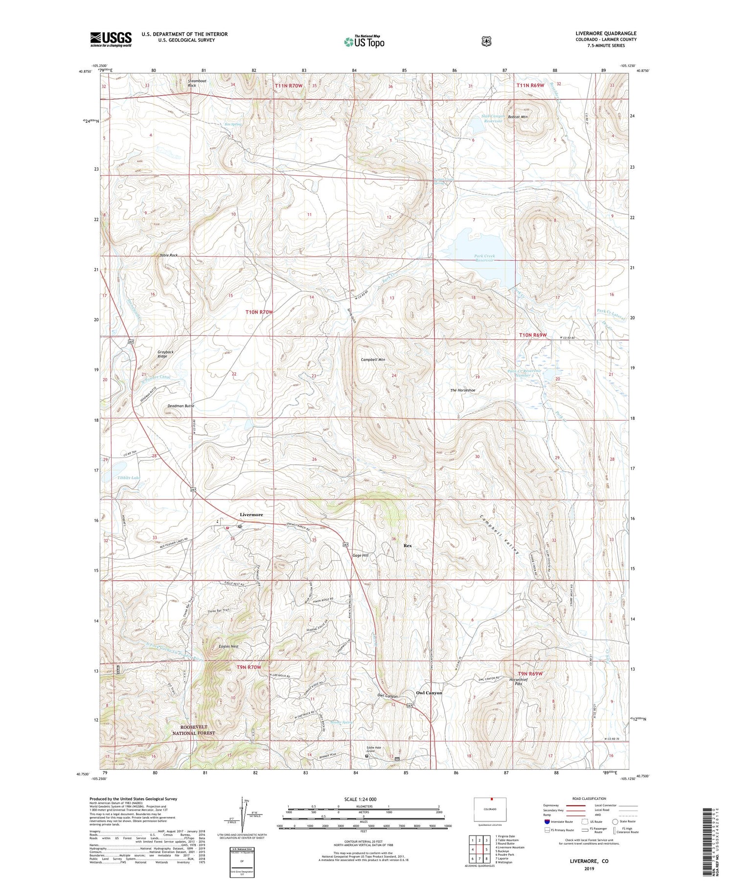 Livermore Colorado US Topo Map Image
