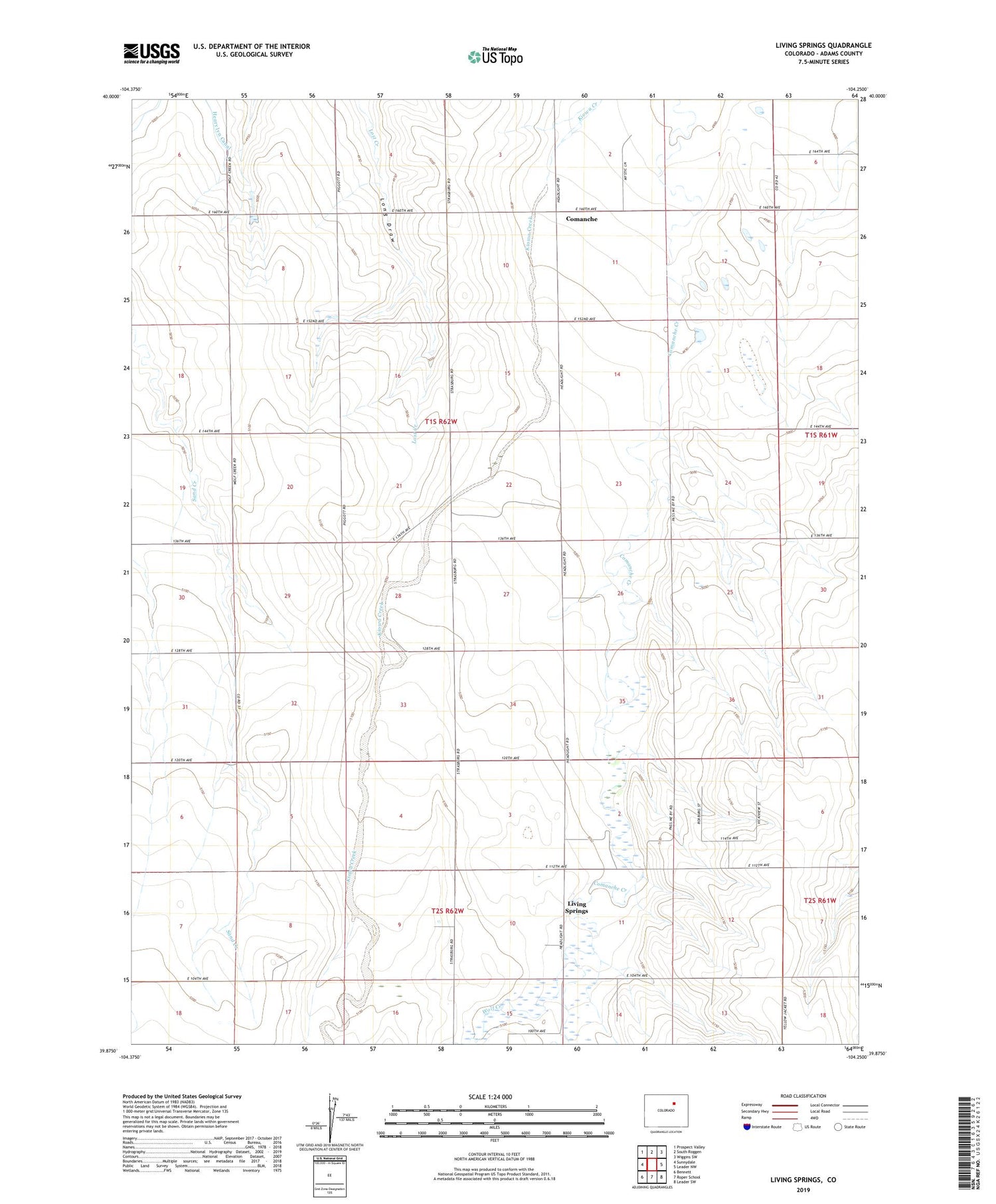 Living Springs Colorado US Topo Map Image
