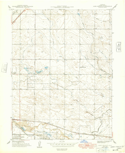Classic USGS Montbello Colorado 7.5'x7.5' Topo Map Image